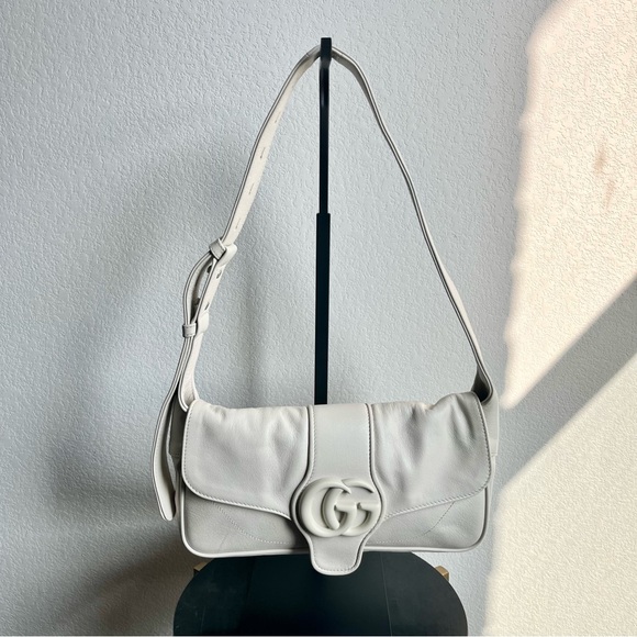 Gucci Handbags - SOLD NEW Gucci White Aphrodite Small Leather Shoulder Bag